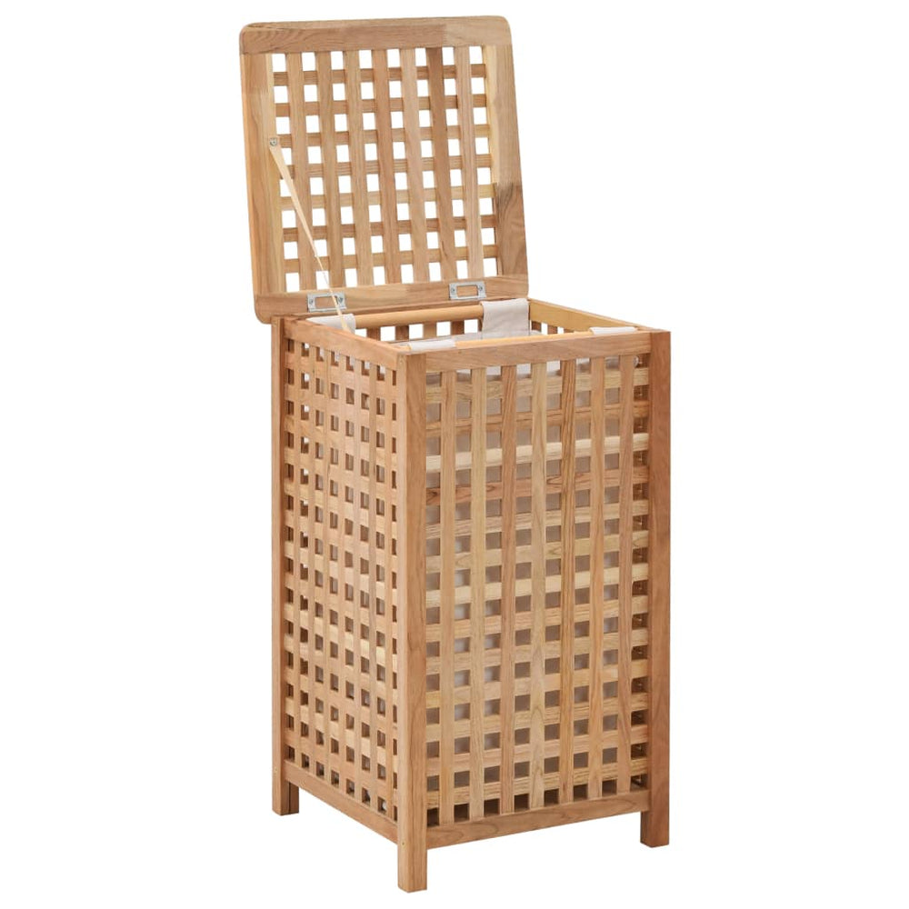 vidaXL Laundry Basket 39x39x65 cm Solid Walnut Wood