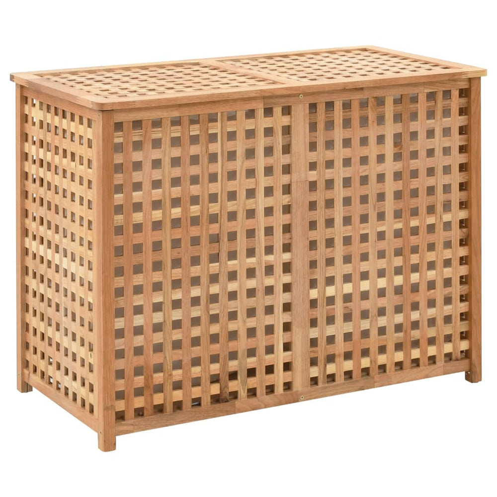 vidaXL Laundry Basket 87.5x46x67 cm Solid Walnut Wood