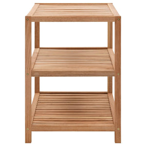 vidaXL Bathroom Shelf Solid Walnut Wood 65x40x55 cm