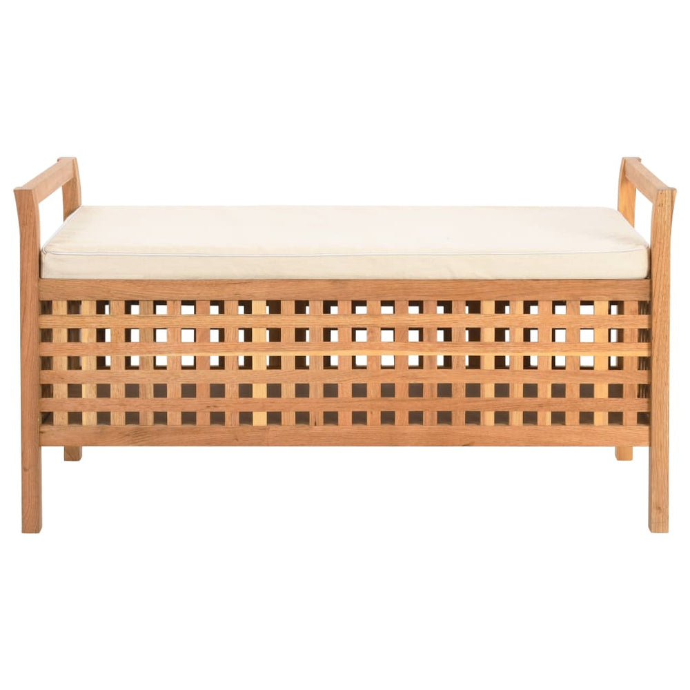 vidaXL Storage Bench 93x49x49 cm Walnut Solid Wood