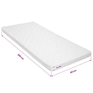 vidaXL Mattress Topper 80 x 200 cm Cold Foam Egg Crate Profile 6 cm