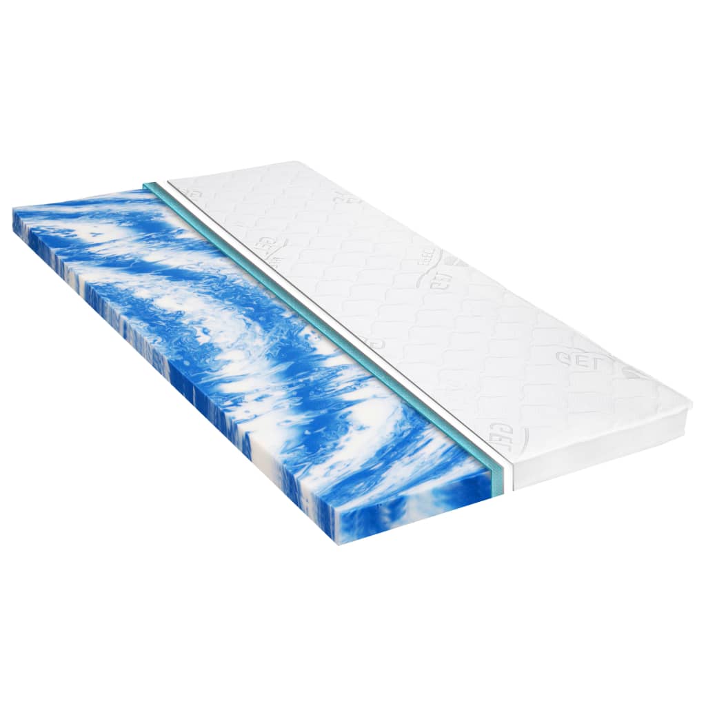 vidaXL Mattress Topper 120 x 200 cm Gel Foam 7 cm