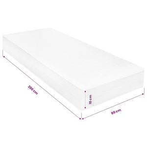 vidaXL Mattress 80 x 200 cm Viscoelastic Memory Foam 18 cm H2