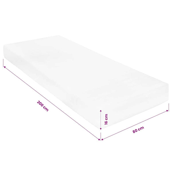 vidaXL Mattress 80 x 200 cm 7-Zone PU Foam 16 cm H2 H3