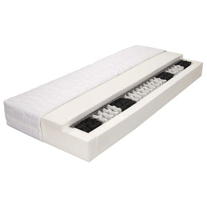 vidaXL Mattress 90 x 200 cm 7-Zone Pocket Sprung 20 cm H3