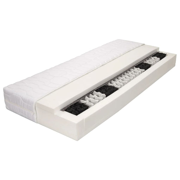 vidaXL Mattress 90 x 200 cm 7-Zone Pocket Sprung 20 cm H3