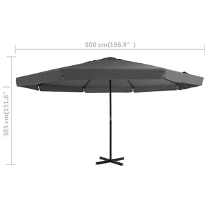 vidaXL Parasol with Portable Parasol Base Anthracite
