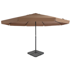 vidaXL Parasol with Portable Parasol Base Taupe