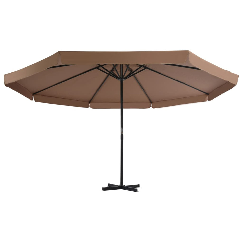vidaXL Parasol with Portable Parasol Base Taupe