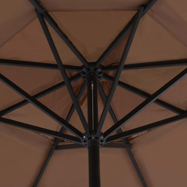 vidaXL Parasol with Portable Parasol Base Taupe