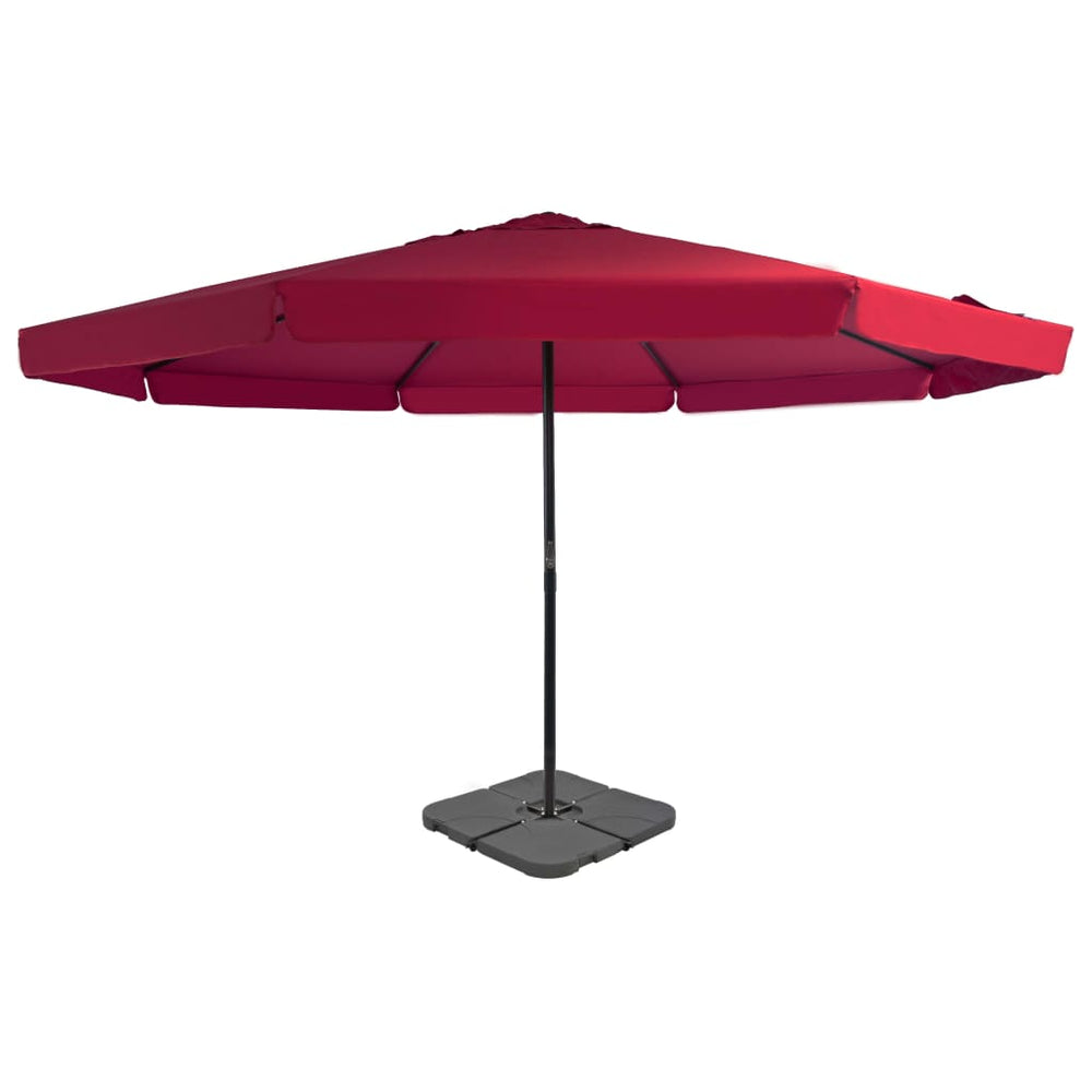 vidaXL Parasol with Portable Parasol Base Red