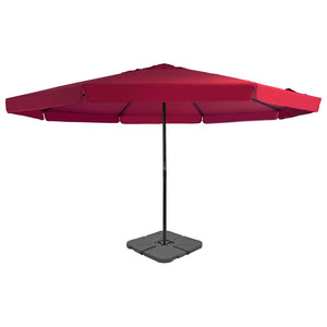 vidaXL Parasol with Portable Parasol Base Red