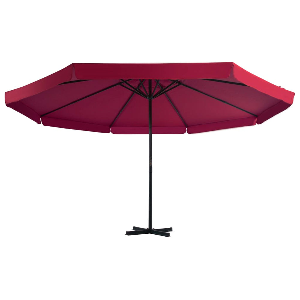 vidaXL Parasol with Portable Parasol Base Red