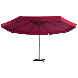 vidaXL Parasol with Portable Parasol Base Red