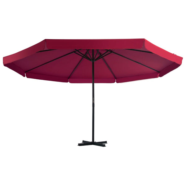vidaXL Parasol with Portable Parasol Base Red