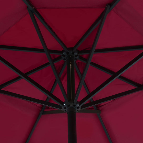 vidaXL Parasol with Portable Parasol Base Red