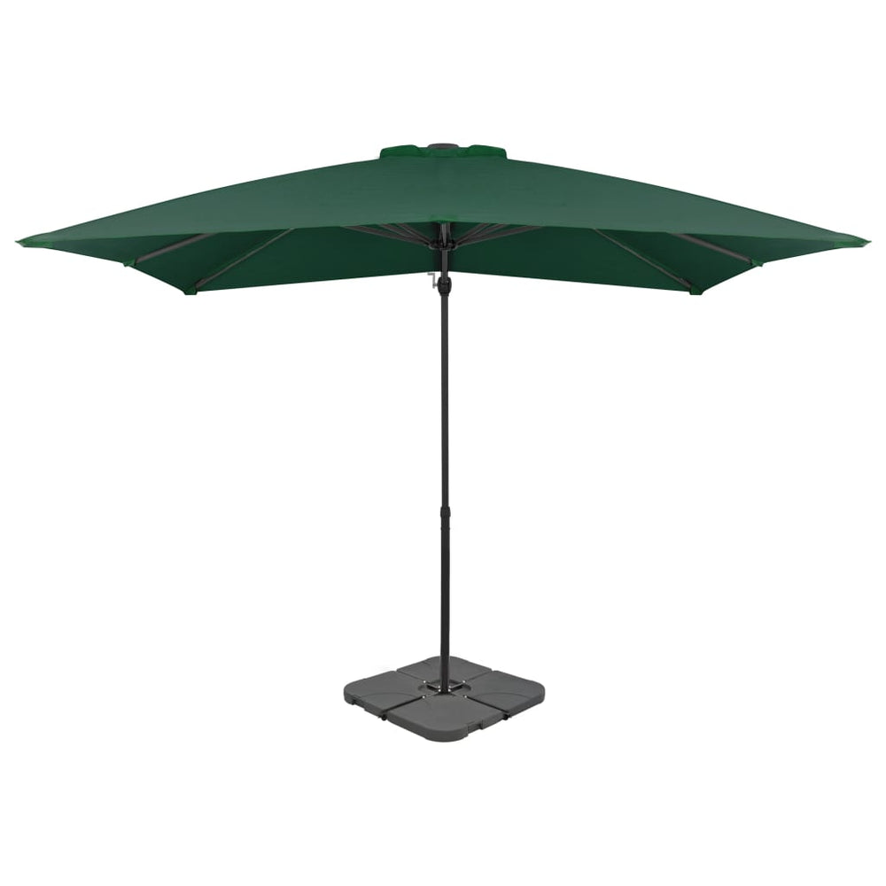 vidaXL Parasol with Portable Parasol Stand Green