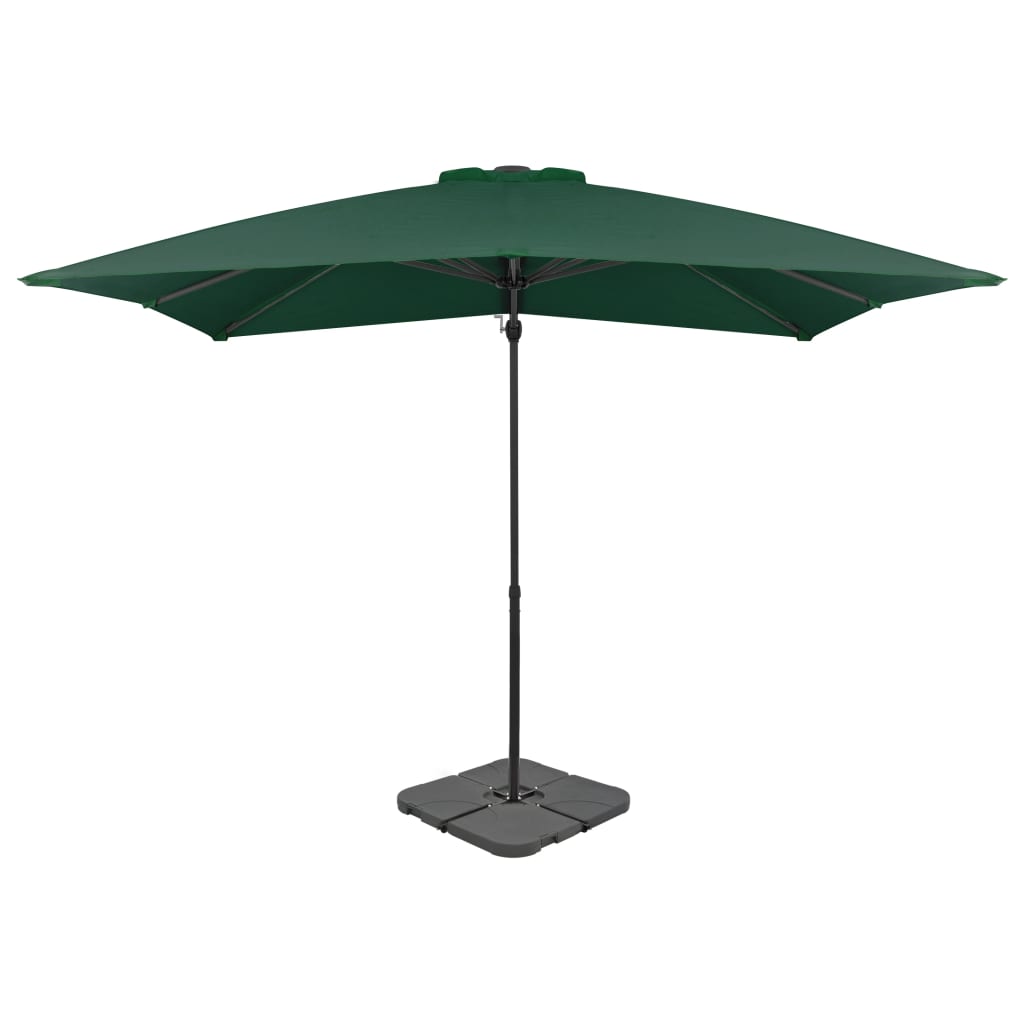 vidaXL Parasol with Portable Parasol Stand Green