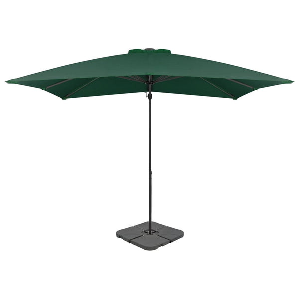 vidaXL Parasol with Portable Parasol Stand Green
