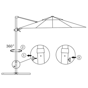 vidaXL Parasol with Portable Parasol Stand Green