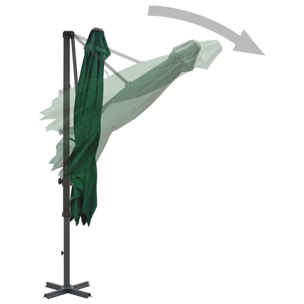 vidaXL Parasol with Portable Parasol Stand Green