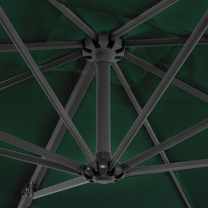 vidaXL Parasol with Portable Parasol Stand Green