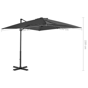 vidaXL Parasol with Portable Parasol Base Anthracite