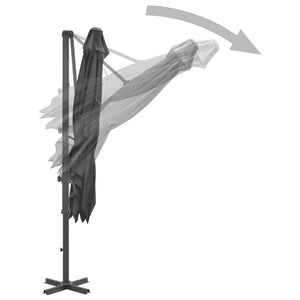 vidaXL Parasol with Portable Parasol Base Anthracite