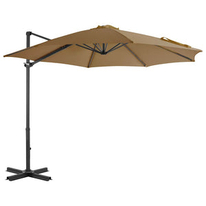 vidaXL Parasol with Portable Parasol Base Taupe
