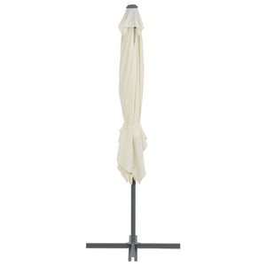 vidaXL Parasol with Portable Parasol Stand Sand White