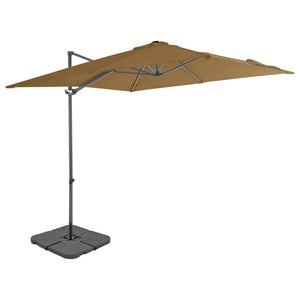 vidaXL Parasol with Portable Parasol Base Taupe