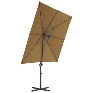 vidaXL Parasol with Portable Parasol Base Taupe