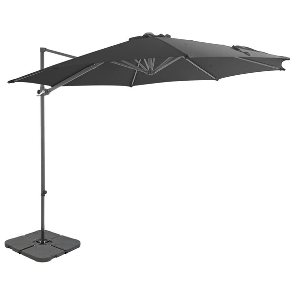 vidaXL Parasol with Portable Parasol Base Anthracite