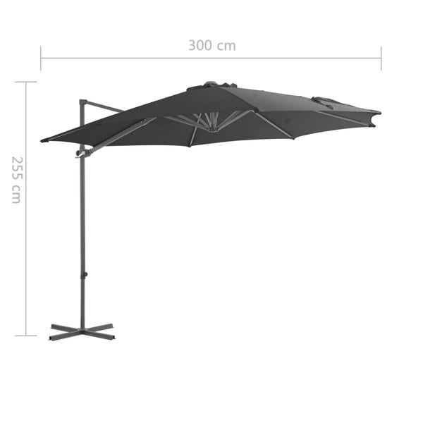 vidaXL Parasol with Portable Parasol Base Anthracite