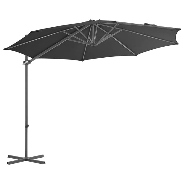 vidaXL Parasol with Portable Parasol Base Anthracite