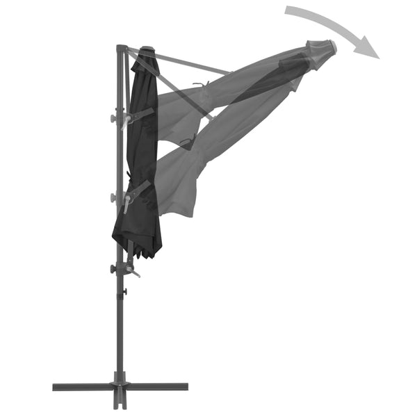 vidaXL Parasol with Portable Parasol Base Anthracite