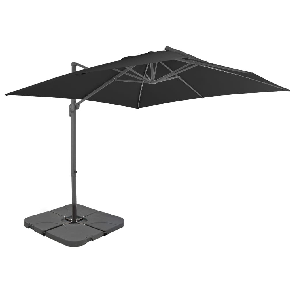 vidaXL Parasol with Portable Parasol Base Anthracite