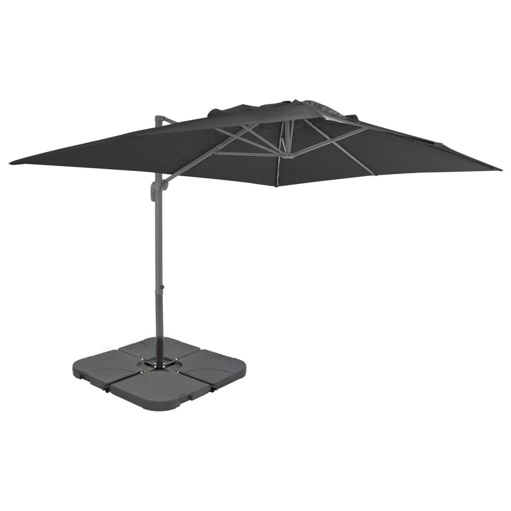 vidaXL Parasol with Portable Parasol Base Anthracite