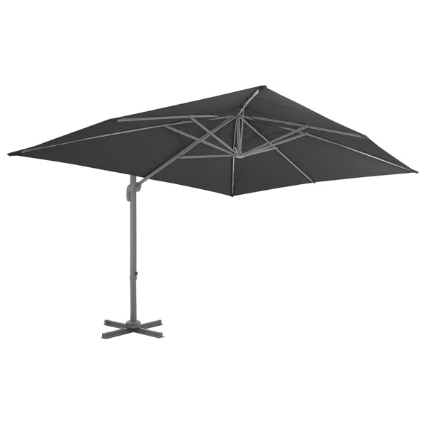 vidaXL Parasol with Portable Parasol Base Anthracite