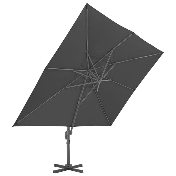 vidaXL Parasol with Portable Parasol Base Anthracite