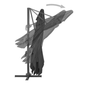 vidaXL Parasol with Portable Parasol Base Anthracite
