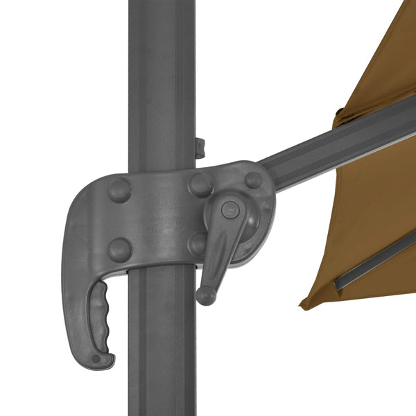 vidaXL Parasol with Portable Parasol Base Taupe