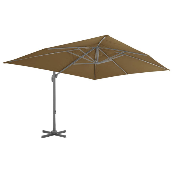 vidaXL Parasol with Portable Parasol Base Taupe