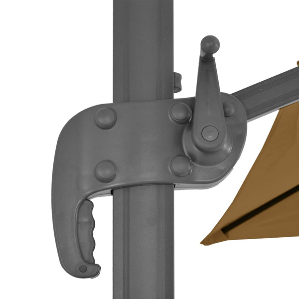vidaXL Parasol with Portable Parasol Base Taupe