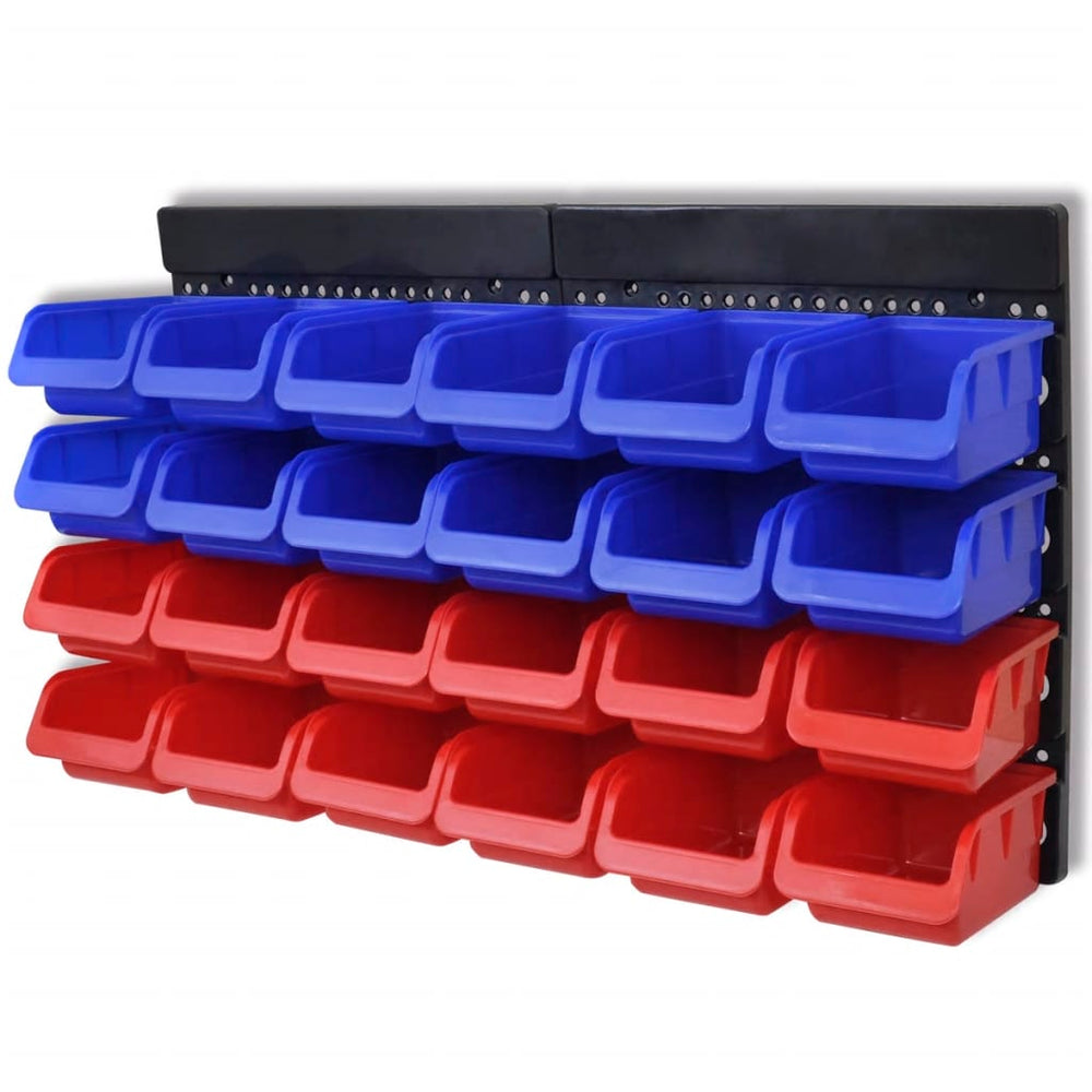 Workshop Organizers for Wall Blue and Red (2 Storage Units)