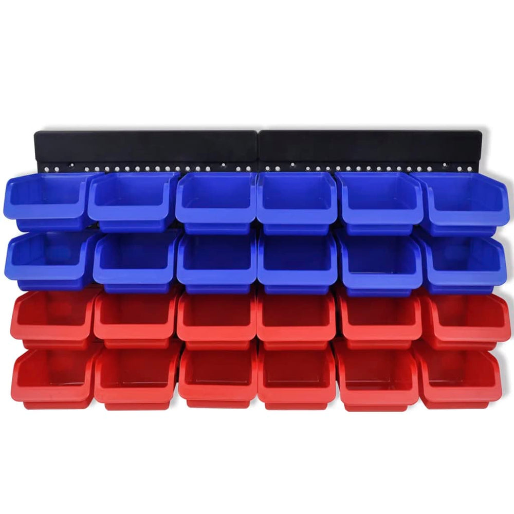 Workshop Organizers for Wall Blue and Red (2 Storage Units)