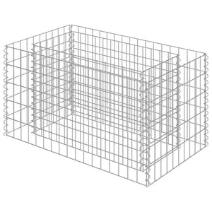 vidaXL Galvanized Steel Raised Garden Bed Gabion 90x50x50 cm