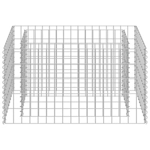vidaXL Galvanized Steel Raised Garden Bed Gabion 90x50x50 cm