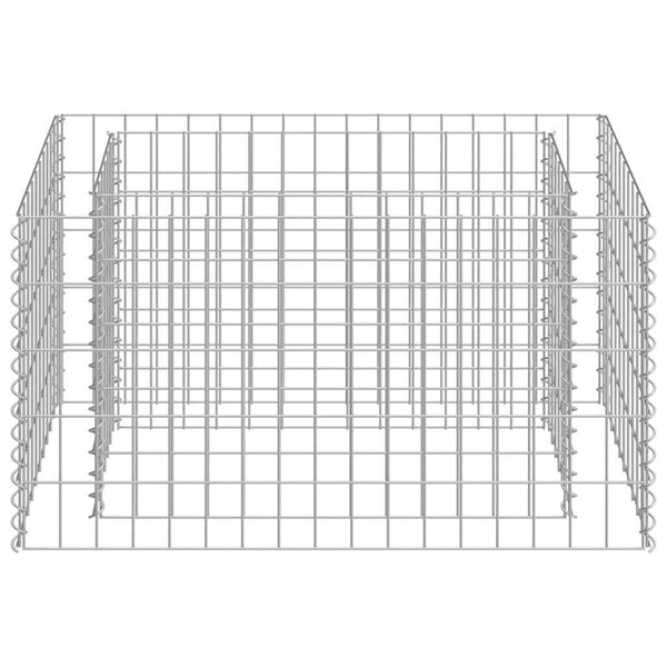 vidaXL Galvanized Steel Raised Garden Bed Gabion 90x50x50 cm