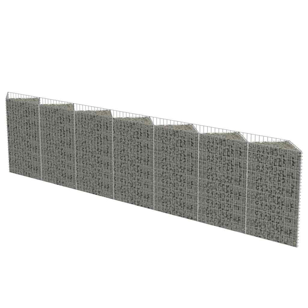 vidaXL Galvanized Steel Gabion Wall 450x30x100 cm
